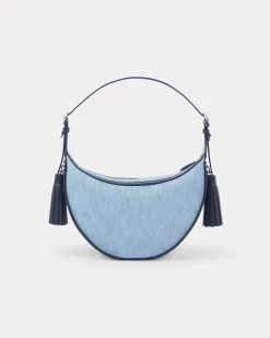 Sale Bolso hobo mediano ' 18' de piel y denim Mujer Bolsos Mujer|Novedades