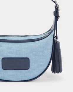 Sale Bolso hobo peque&ntilde;o ' 18' de piel y denim Mujer Bolsos Mujer|Campaign Looks