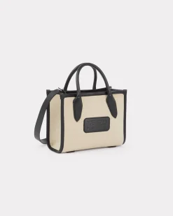 Discount Bolso tote pequeño ' 18' de lona y piel Mujer Bolsos Mujer|Novedades
