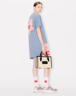 Discount Bolso tote peque&ntilde;o ' 18' de lona y piel Mujer Bolsos Mujer|Novedades