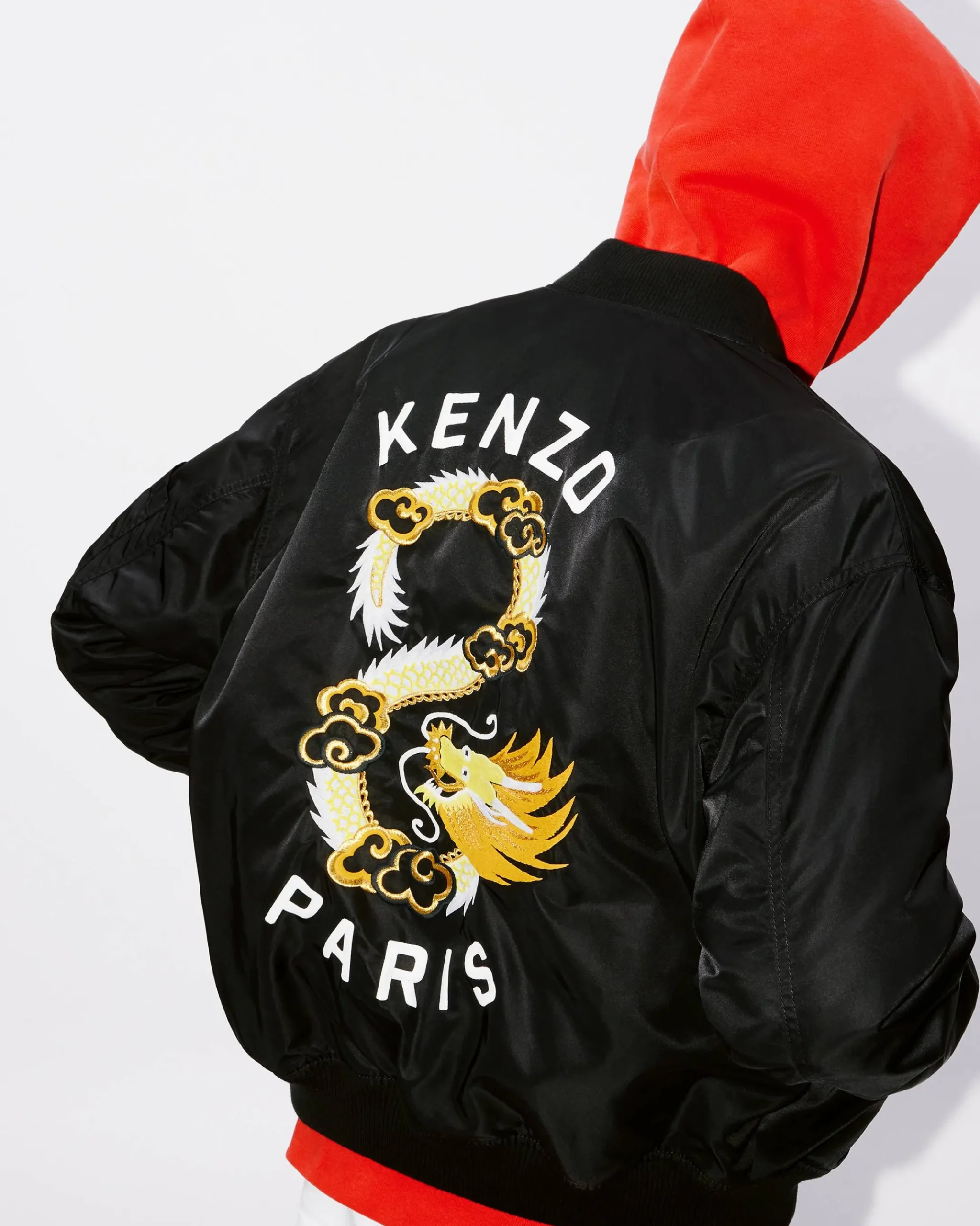 Cheap Bomber bordada 'Year of the Dragon' Hombre Chaquetas y Abrigos