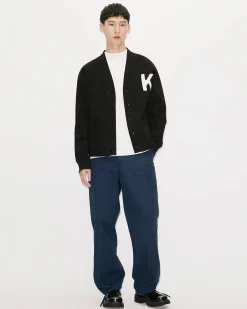 Best Cárdigan bordado Éléphant 'Varsity Jungle' Hombre Sudaderas y Hoodies