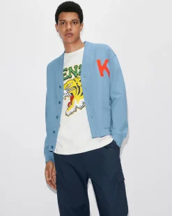 Best Sale Cárdigan bordado Éléphant 'Varsity Jungle' Hombre Sudaderas y Hoodies