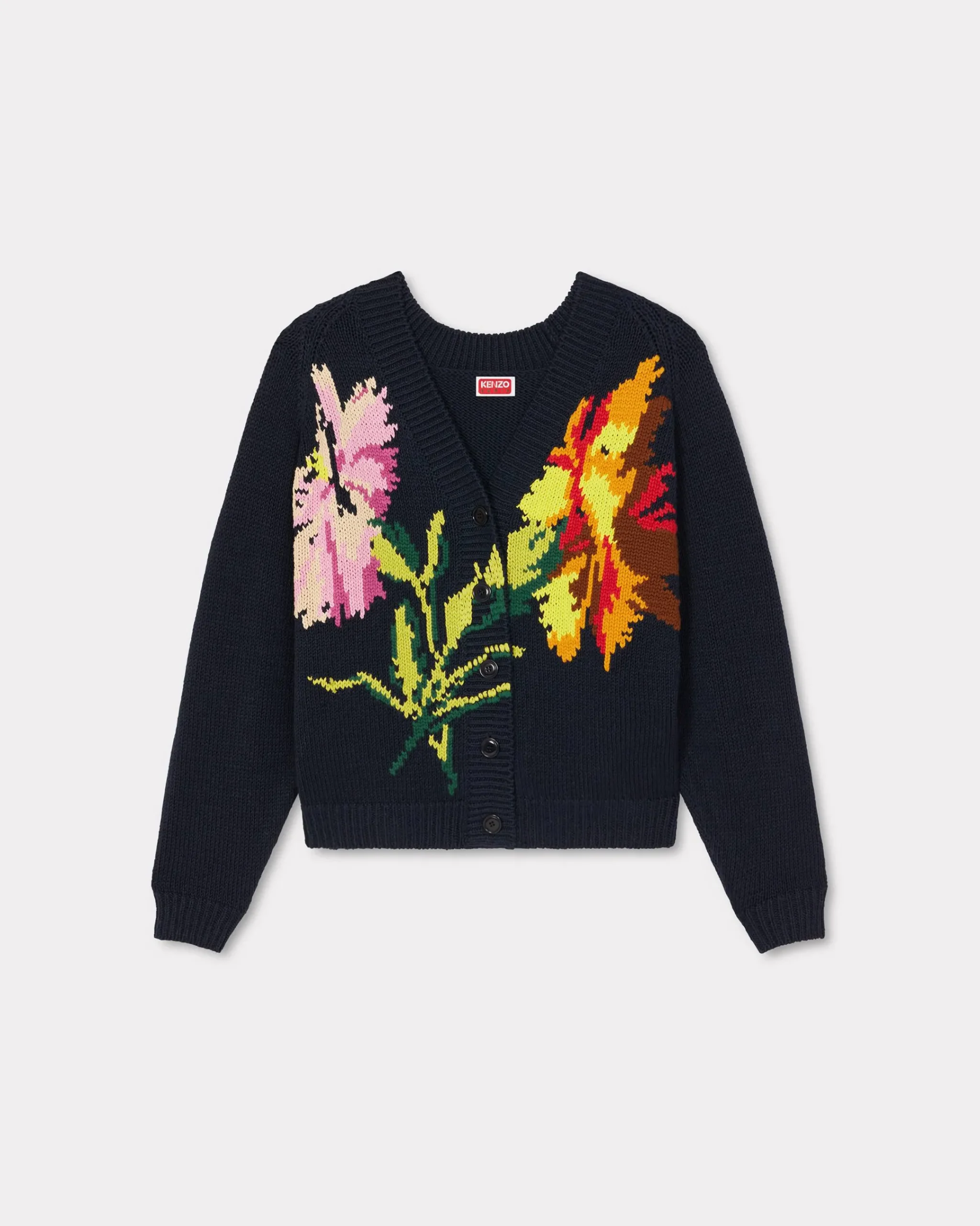 Outlet Cárdigan con bordado ' Drawn Flowers' Mujer Jerséis|Novedades