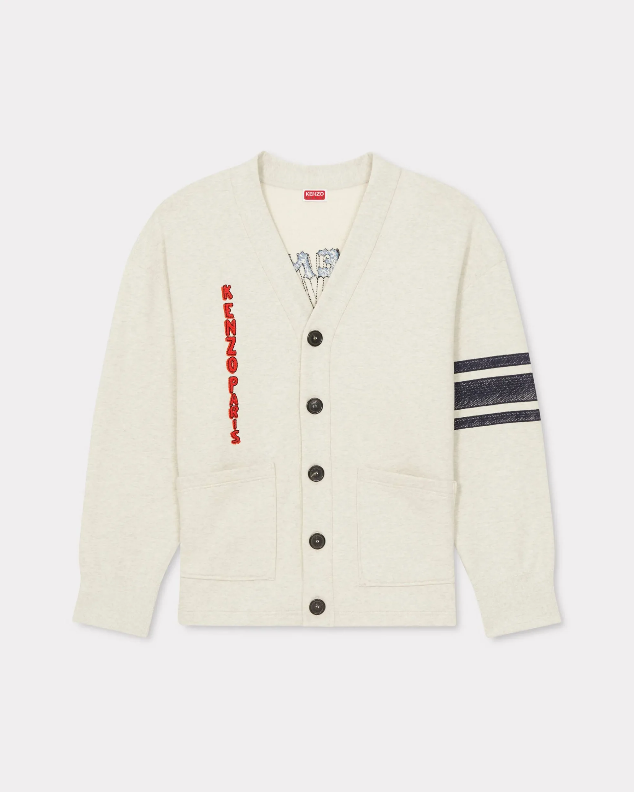 Best Sale Cárdigan superoversize con bordado ' Drawn Varsity' Hombre Sudaderas y Hoodies|Novedades