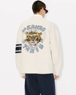 Best Sale Cárdigan superoversize con bordado ' Drawn Varsity' Hombre Sudaderas y Hoodies|Novedades