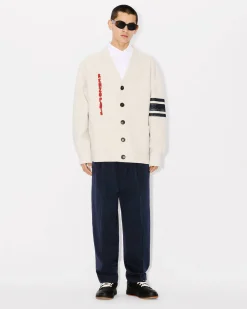 Best Sale Cárdigan superoversize con bordado ' Drawn Varsity' Hombre Sudaderas y Hoodies|Novedades