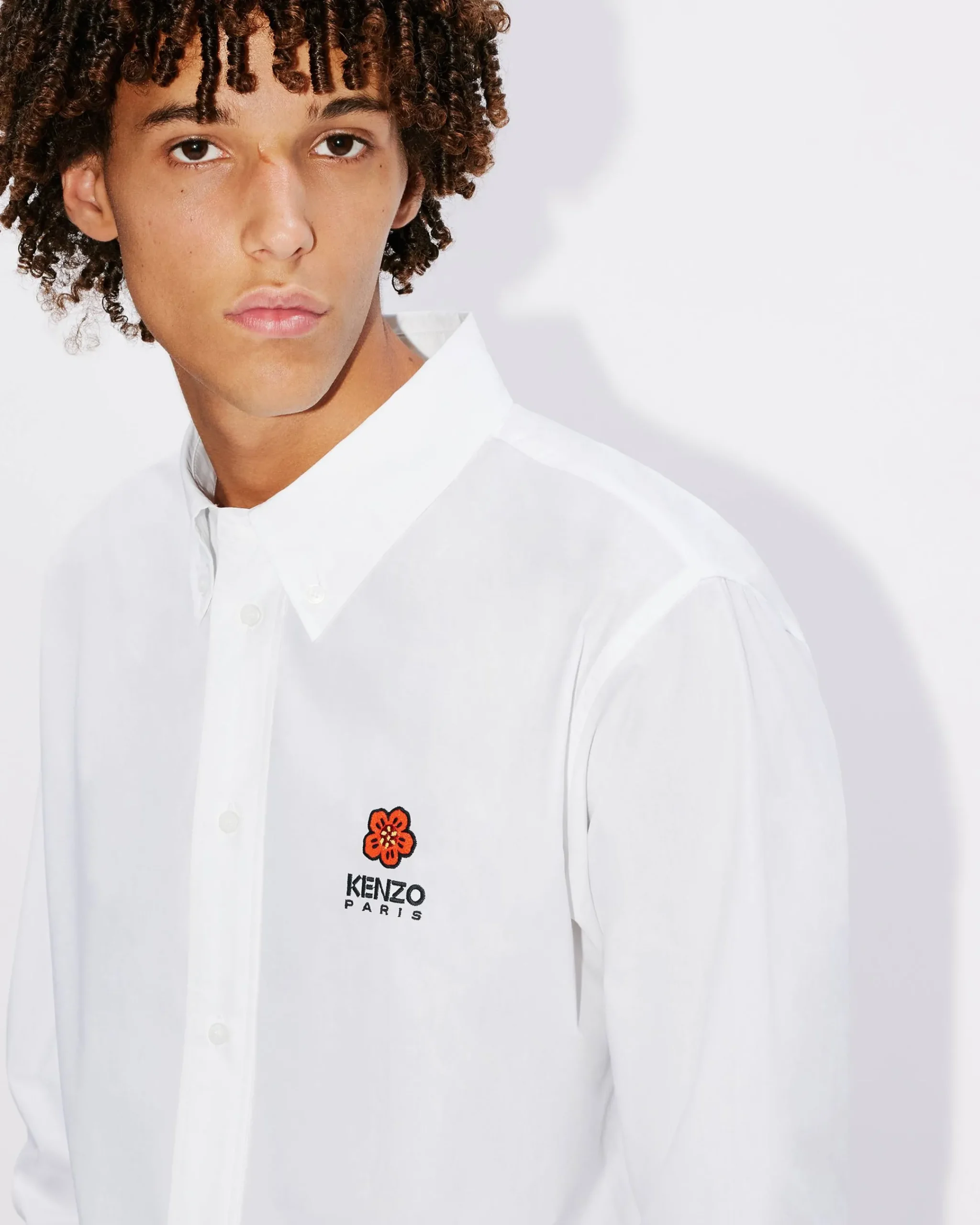 Clearance Camisa casual bordada 'Boke Flower' Hombre Camisas|Boke Flower