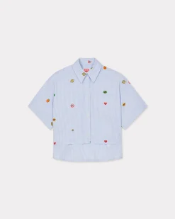 Hot Camisa cropped ' Fruit Stickers' Mujer Camisas y Tops|Novedades