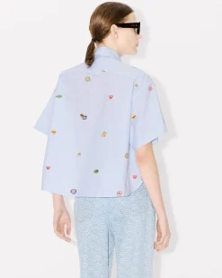 Hot Camisa cropped ' Fruit Stickers' Mujer Camisas y Tops|Novedades