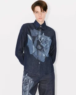 Online Camisa entallada ' Rose' Mujer Denim|Camisas y Tops
