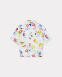 New Camisa hawaiana cropped ' Drawn Flowers' Mujer Camisas y Tops|Novedades