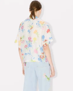 New Camisa hawaiana cropped ' Drawn Flowers' Mujer Camisas y Tops|Novedades