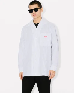 Store Camisa hawaiana oversize manga larga de rayas Hombre Camisas|Novedades