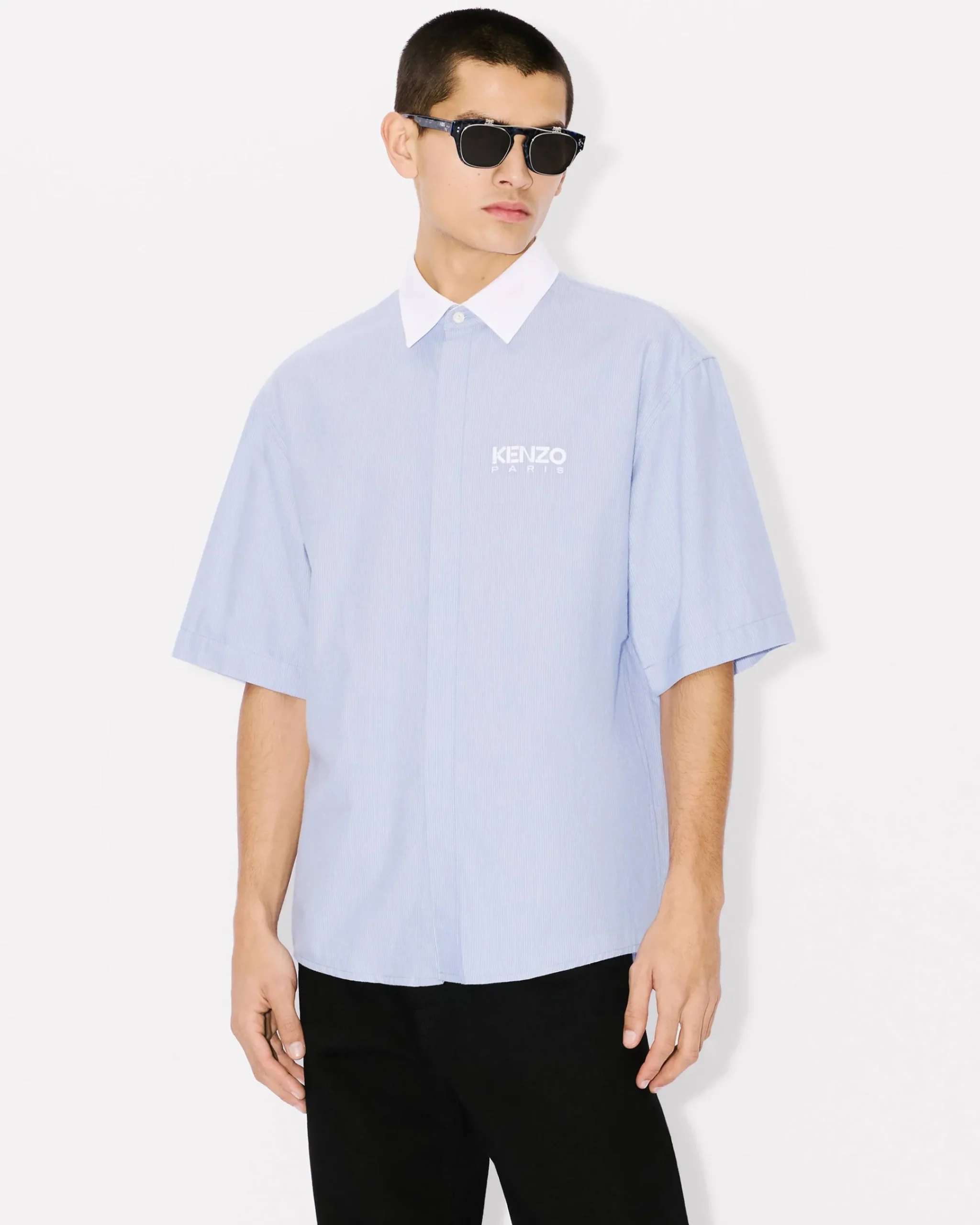 Outlet Camisa manga corta de rayas Hombre Tailoring|Camisas
