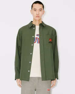 Online Camisa oversize bordada 'Boke Flower Crest' Hombre Camisas