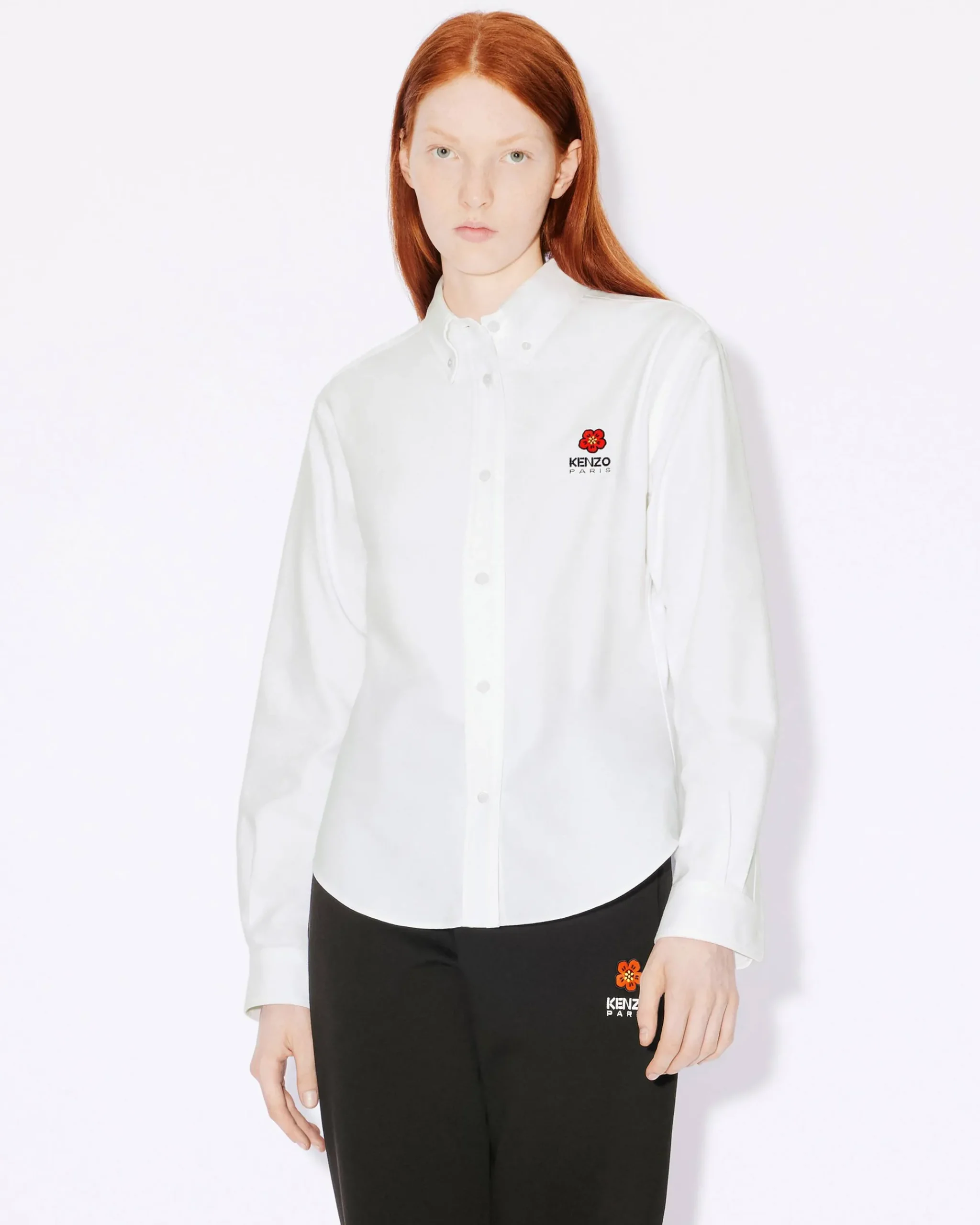 Online Camisa slim logo 'Boke Flower Crest' Mujer Tailoring|Camisas y Tops