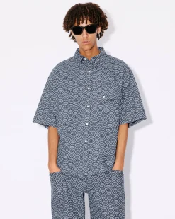 Cheap Camisa vaquera ' Seigaiha' Hombre Denim|Camisas