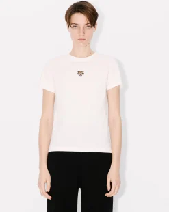 Best Sale Camiseta cl&aacute;sica bordada 'Lucky Tiger Crest' Mujer Camisetas y Polos|Novedades
