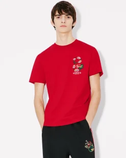 Online Camiseta de corte slim bordada 'Year of the Dragon' Mujer/Hombre Camisetas y Polos|Regalos