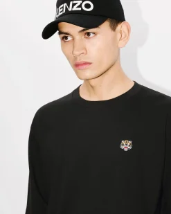 Best Sale Camiseta de manga larga bordada 'Lucky Tiger Crest' Mujer/Hombre Camisetas y Polos|Regalos