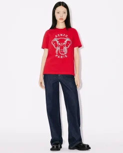 Clearance Camiseta holgada con bordado ' Elephant' Mujer Camisetas y Polos