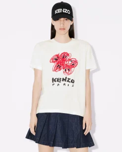 Best Camiseta holgada con bordado ' Drawn Varsity' Mujer Camisetas y Polos