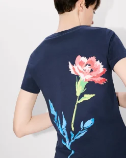 Flash Sale Camiseta ' Drawn Flowers' Mujer Camisetas y Polos|Novedades