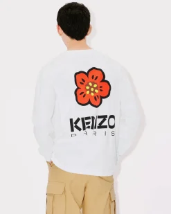 Shop Camiseta manga larga bordada 'Boke Flower' Hombre Camisetas y Polos