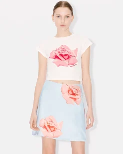 Online Camiseta micro fit ' Rose' Mujer Camisetas y Polos|Novedades