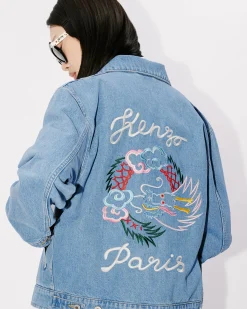 Online Cazadora Trucker con bordado 'Year of the Dragon' Mujer Denim|Chaquetas y Abrigos