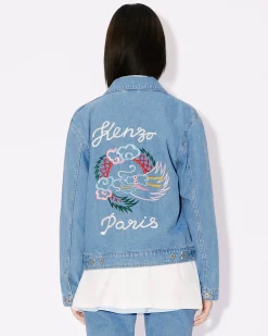 Online Cazadora Trucker con bordado 'Year of the Dragon' Mujer Denim|Chaquetas y Abrigos