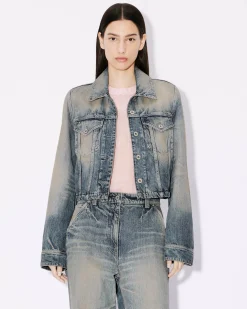 Sale Cazadora Trucker de tejido denim japon&eacute;s Mujer Denim|Chaquetas y Abrigos