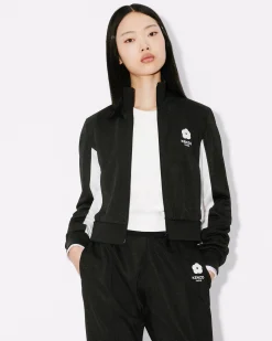 Hot Chaqueta de chándal ajustada bordada 'Boke Flower 2.0' Mujer Sudaderas y Hoodies