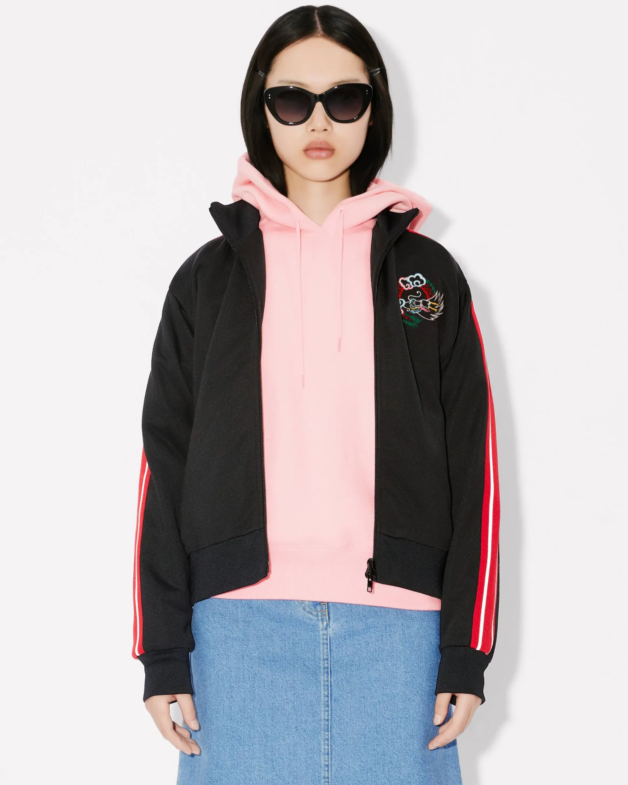 Sale Chaqueta de chándal bordada 'Year of the Dragon' Mujer Sudaderas y Hoodies