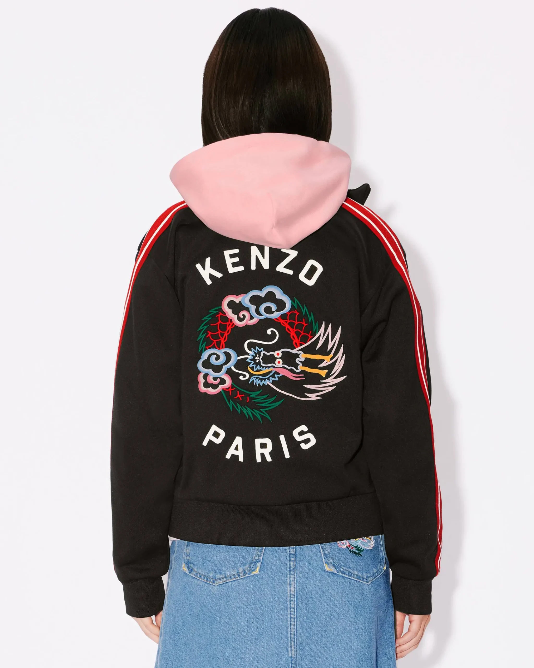 Sale Chaqueta de chándal bordada 'Year of the Dragon' Mujer Sudaderas y Hoodies