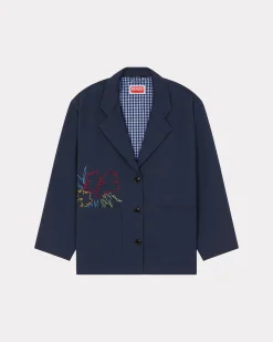 Online Chaqueta de estilo worker bordada ' Drawn Flowers' Mujer Tailoring|Chaquetas y Abrigos