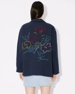 Online Chaqueta de estilo worker bordada ' Drawn Flowers' Mujer Tailoring|Chaquetas y Abrigos