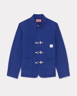 Discount Chaqueta desenfadada de estilo worker ' Elephant Flag' Hombre Denim|Chaquetas y Abrigos