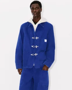 Discount Chaqueta desenfadada de estilo worker ' Elephant Flag' Hombre Denim|Chaquetas y Abrigos