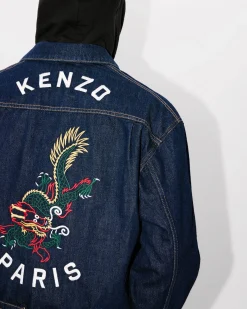 Flash Sale Chaqueta Trucker vaquera con bordado 'Year of the Dragon' Mujer/Hombre Denim|Chaquetas y Abrigos