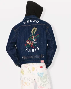 Flash Sale Chaqueta Trucker vaquera con bordado 'Year of the Dragon' Mujer/Hombre Denim|Chaquetas y Abrigos