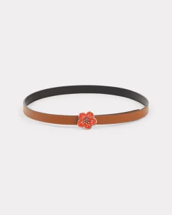 Cheap Cintur&oacute;n fino reversible 'Boke Flower' de piel Cinturones