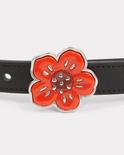 Cheap Cinturón fino reversible 'Boke Flower' de piel Cinturones