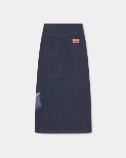 Hot Falda larga recta ' Rose' Mujer Denim|Vestidos y Faldas