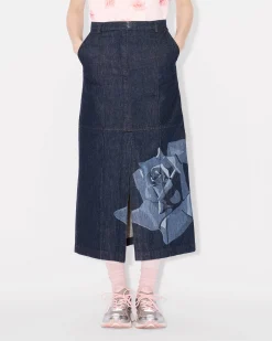 Hot Falda larga recta ' Rose' Mujer Denim|Vestidos y Faldas