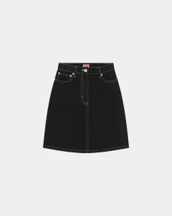 Sale Minifalda de tejido denim japonés Mujer Denim|Vestidos y Faldas