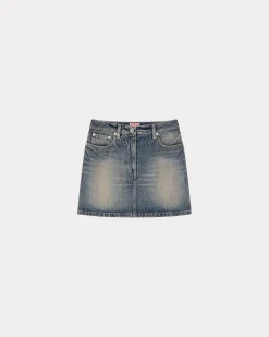 Online Minifalda de tejido denim japonés Mujer Denim|Vestidos y Faldas
