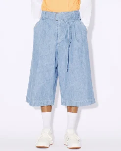 Shop Pantal&oacute;n corto vaquero de estilo militar Hombre Denim|Pantalones