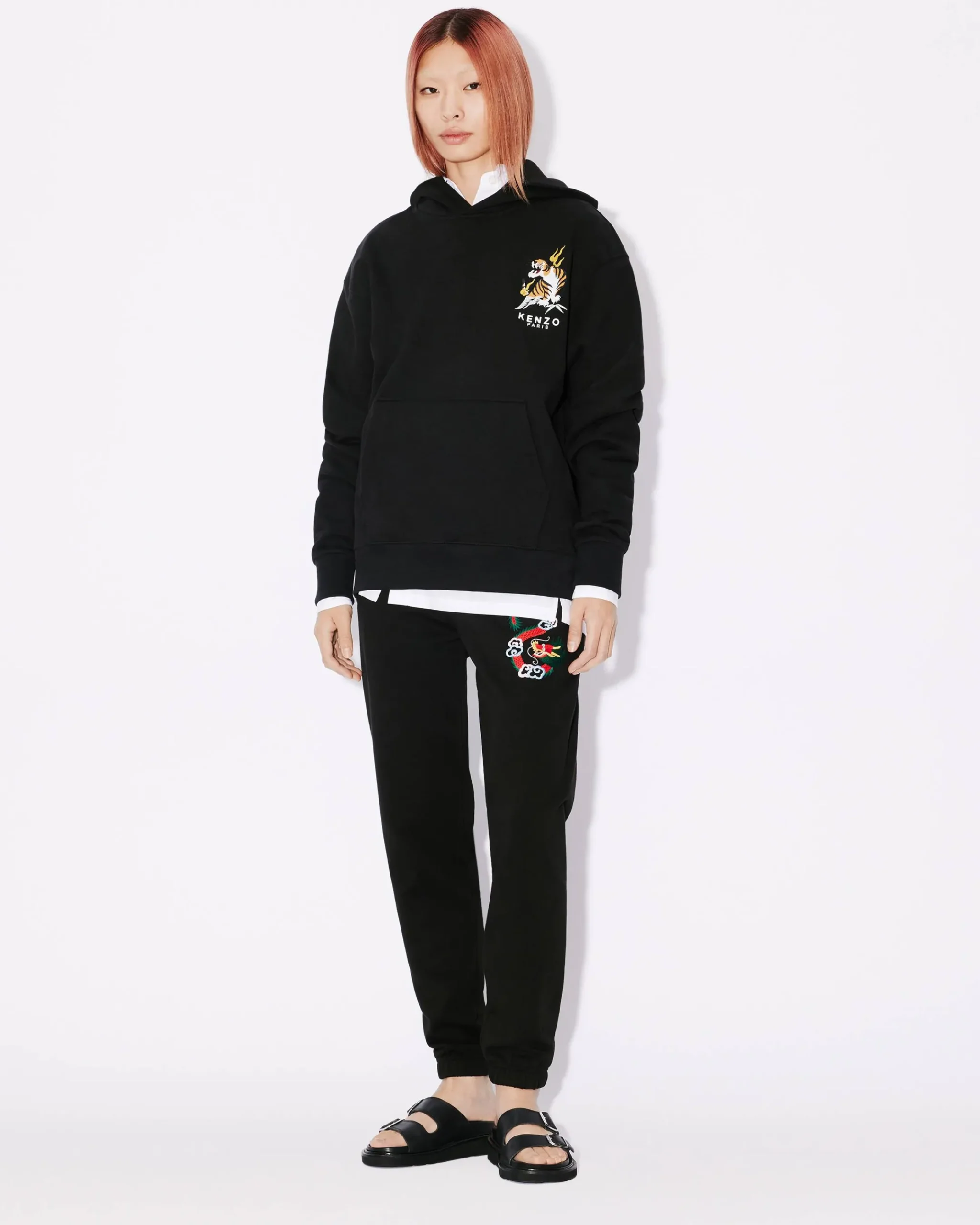 Discount Pantalón de chándal bordado 'Year of the Dragon' Mujer Pantalones y Shorts